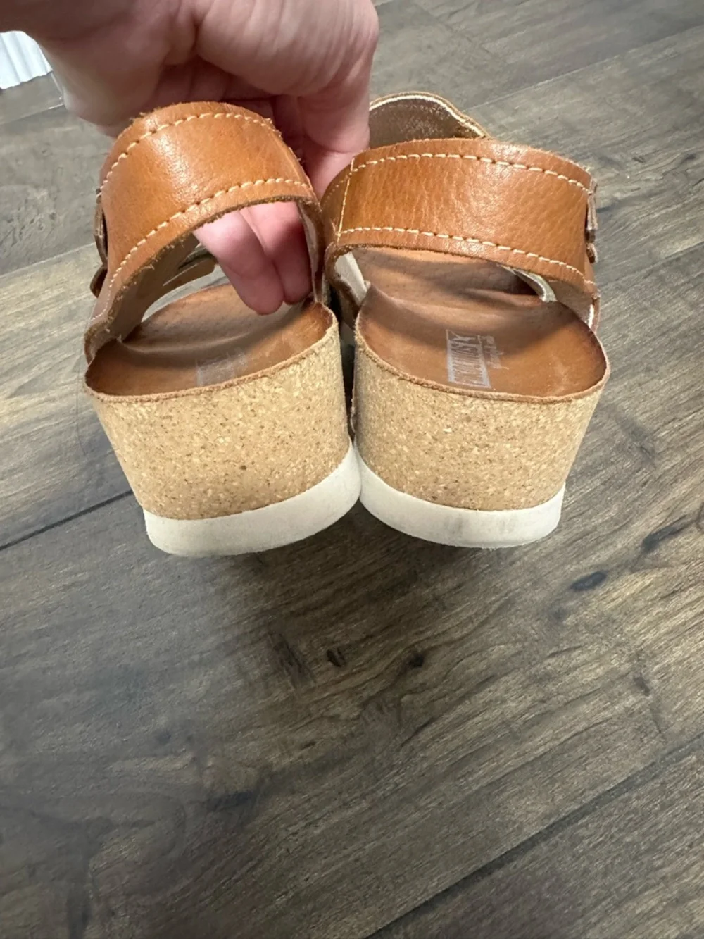 PIKOLINOS Brown and Green Leather Adjustable Slingback Sandals size 6.5 - Picture 4 of 12